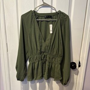 Olive Green Women's Top